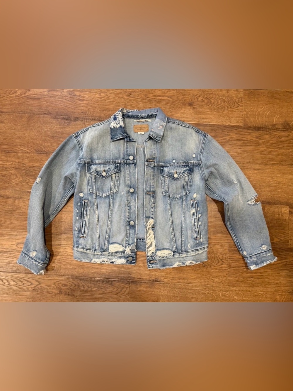 Ralph Lauren Denim & Supply Distressed Patchwork Women’s Denim Jacket Size L